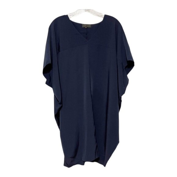 Hatch Slouch O/S One Size V Neck Maternity Dress in Blue - Picture 2 of 5